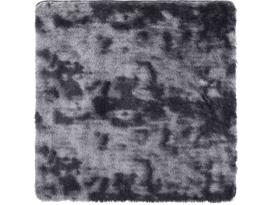 Tapete Desgrenhado Vidaxl Cinzeto Poliéster (120 X 120 Cm)