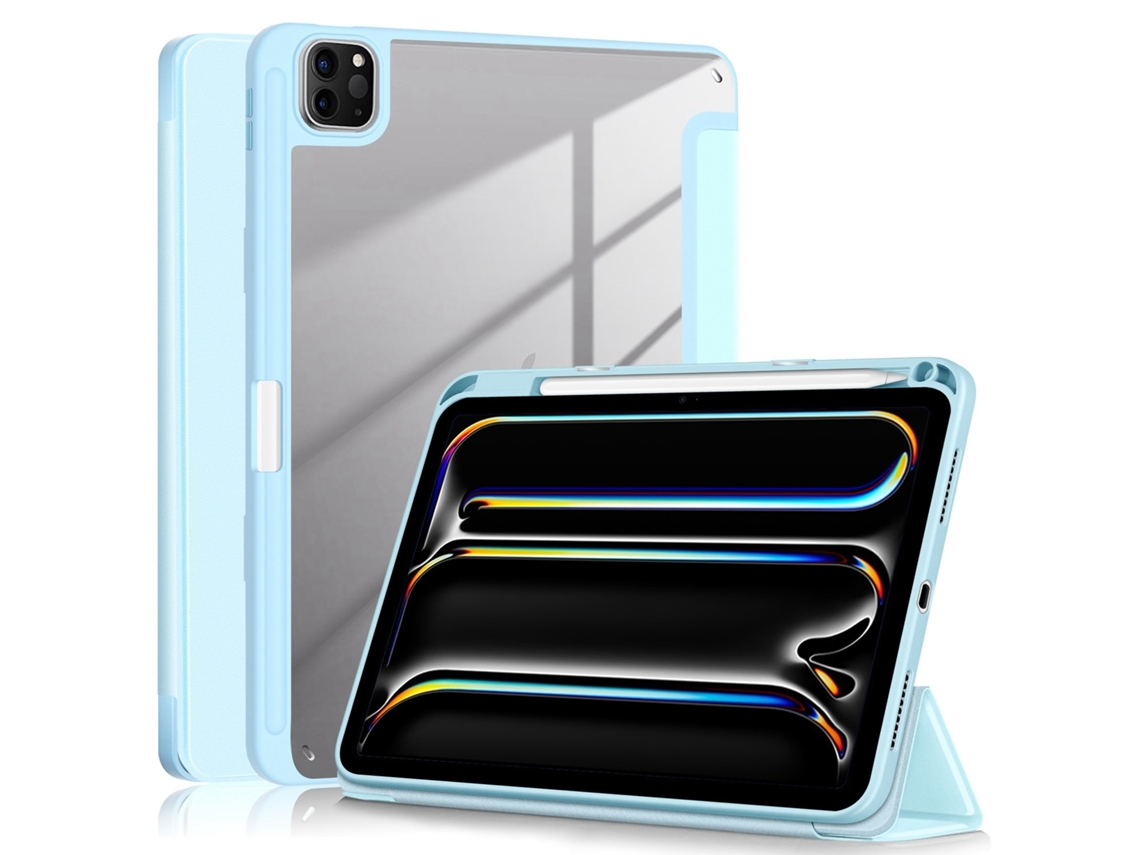 Capa Para Ipad Pro 11 2024 Em Couro E Acrílico Elysve