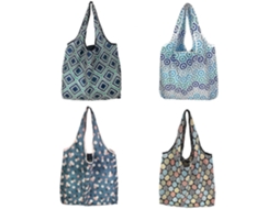 Sacola de Compras Dobrável, 4 Peças Sacolas Reutilizáveis, Dobráveis GOKOCO
