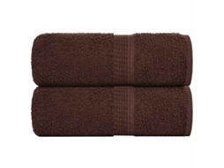Vidaxl Toalhas De Bidé Frogn 2 Pcs 30x50 Cm 360 G/m² Castanho