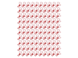 100 Pequenos Clips De Metal Em Forma De Coracao Para Documentos De Escritorio, Certificados E Tickets, Cor Vermelha.