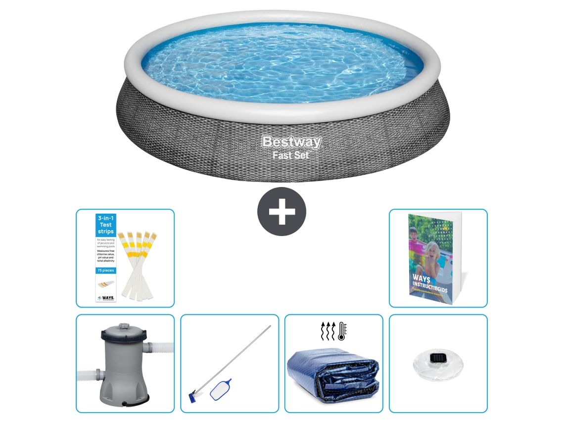 Piscina Bestway Fast Set Redonda 396x84 Cm 5 peças S305 BESTWAY
