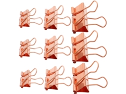 Conjunto de 112 Clipes para Pasta Metálica, Cor Ouro Rosa