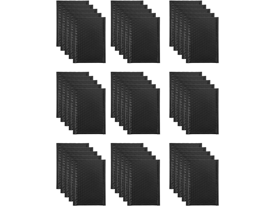 Envelopes À Bulles D'expédition Noires Pe 50 Peças, Autoadesivos