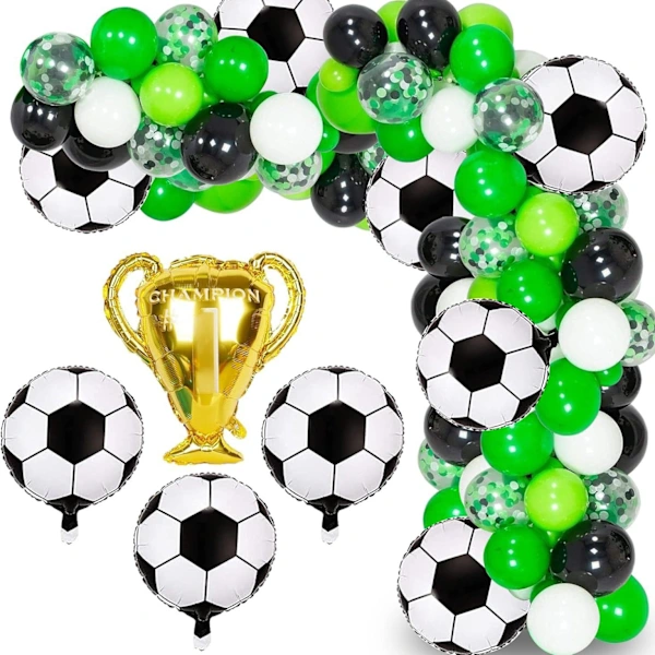 Kit Para Festa De Aniversário Com Tema Futebol, Conjunto Balões Festa, Sacola Decoração Futebol Em Desenho Animado