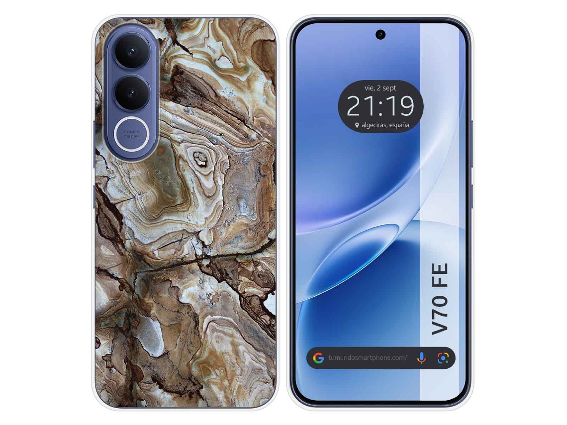 Capa Tumundosmartphone De Silicone Para Vivo V70 Fe Com Estampa De Mármore 14 Padrões