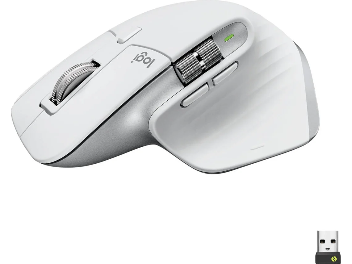 Rato LOGITECH MX Master 3S (Bluetooth - 8000 dpi - Branco)