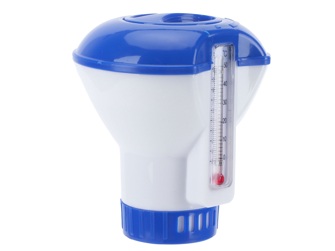 Dispenser De Químicos Flutuante Com Termômetro 5 Polegadas Para Piscina