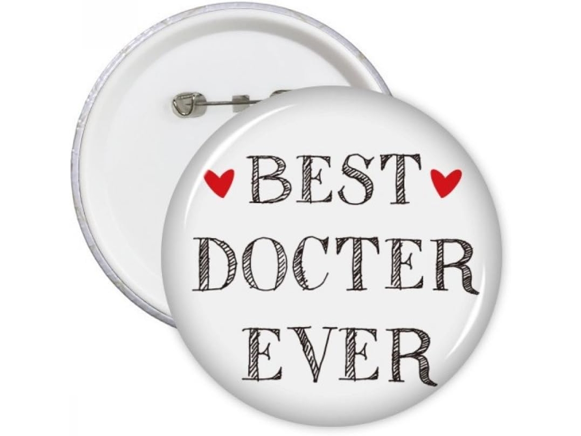 Diythinker Melhor Médico de Todos os Tempos Broche Redondo com Citação Decoração para Roupas Presente 5 Peça