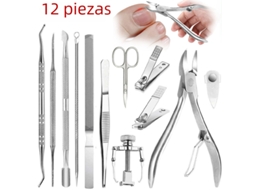 Conjunto Profissional De 12 Peças De Ferramentas Para Pedicure, Para Remoção De Unhas Postiças E Cuidados Com Os Pés.