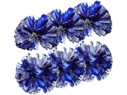Conjunto De 6 Pompons De Líder De Torcida De Plástico Azul