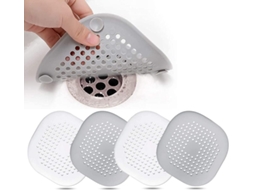 Conjunto De 4 Filtros De Drenagem Em Silicone Para Lava-loiça E Banheira - Filtro Com Ventosa Para Cozinha E Casa De Banho