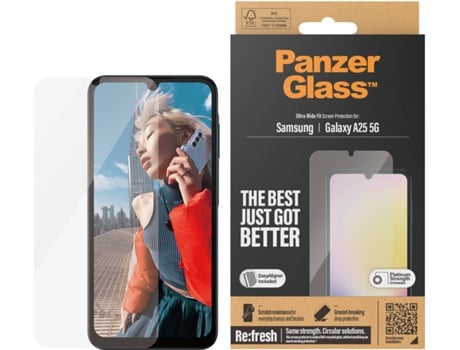 Protetor de Ecrã PANZERGLASS Samsung Galaxy A25 - 5G - Ultra-Wide Fit