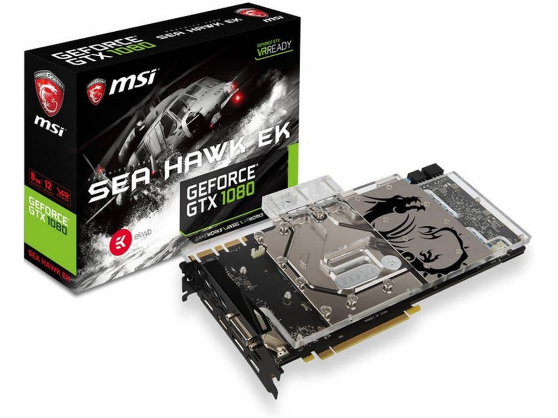 Placa Gráfica MSI GeForce GTX 1080 Seahawk EK X (NVIDIA - 8 GB DDR5 ...