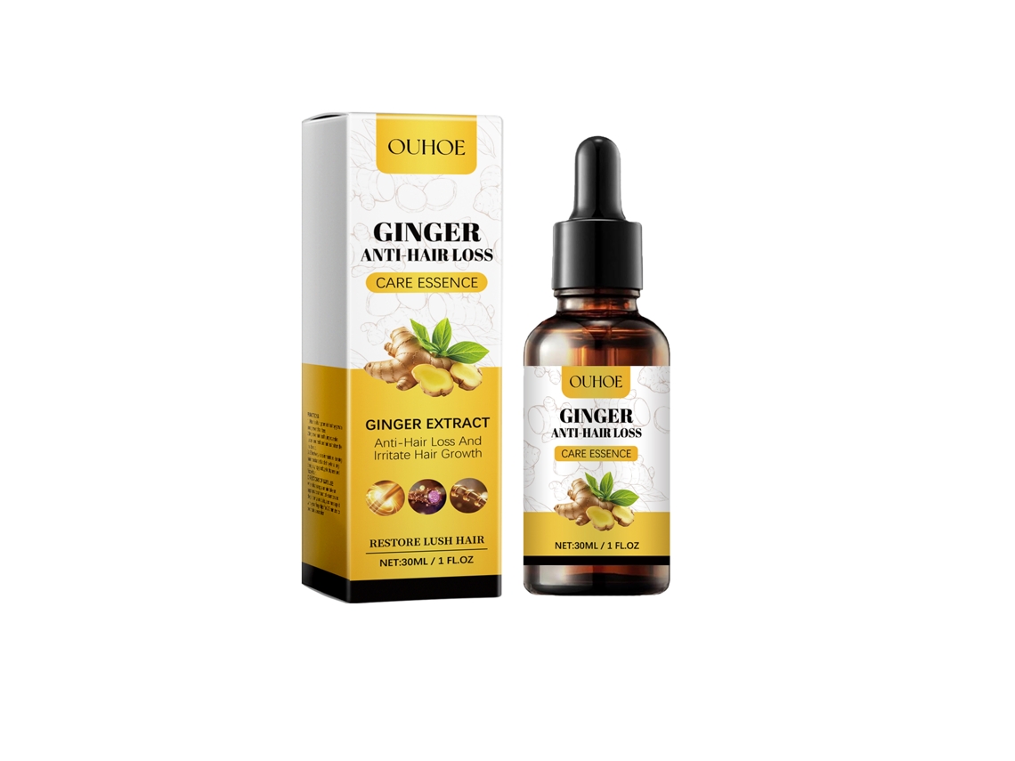Óleo Nutritivo de Gengibre para Cabelos e Couro Cabeludo, Brilho e Cuidado Diário LAXISCREED