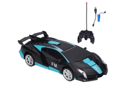 Carro robô transformável de controle remoto WalshLXq, escala 1:18, presente de aniversário para crianças com transformação de um botão.
