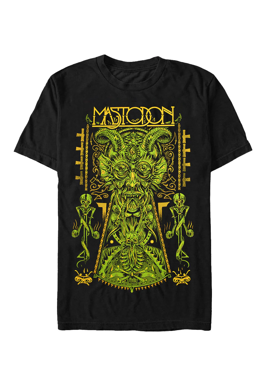 Size:l Rockinstone Mastodon - Devil On Black - T-shirt Unisex Adults