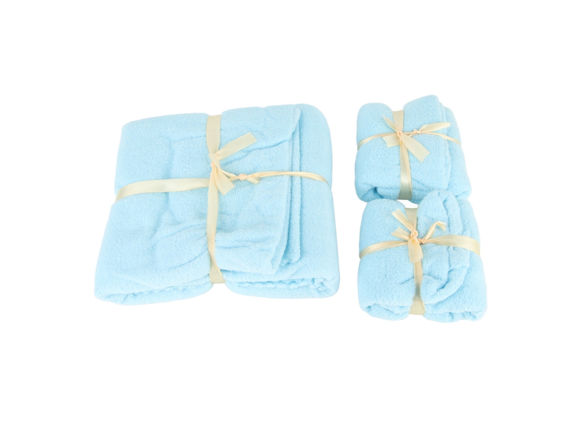 Toalhas Microfibra Absorvente com Sacola Presente Azul