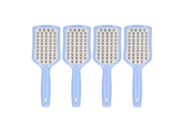 2026 4pcs Cepillo de Pelo Vented Curvo para Secado Rápido Masaje Scalp Desenredar Pelo Manejar Azul