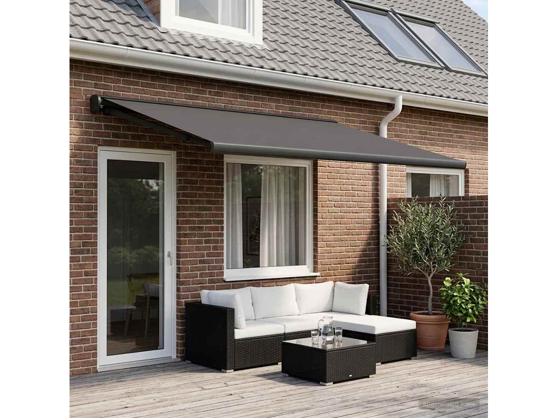 Vidaxl Tecido De Substituição Para Toldo Antracite 600 × 300 Cm