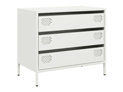 Aparador 68x39x58,5 Cm Aço Laminado a Frio Branco MAISON EXCLUSIVE