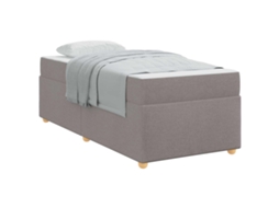 Estrutura da Cama Cinzento Acastanhado Tecido MAISON EXCLUSIVE 80x200 cm