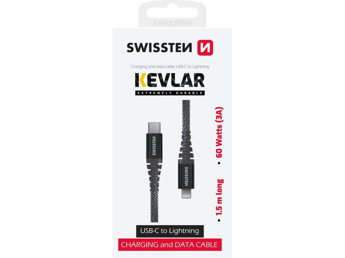 Cabo SWISSTEN Aramid USBC-Lightning  (1.5 M)