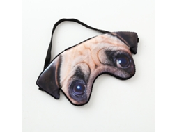Máscara de Dormir 3d com Desenho de Animal, Super Realista, Criativa, Pug e Gato, Proteção Contra a Luz AQUAFORGE