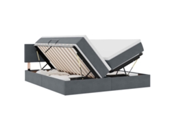 Cama de Armazenamento Led com Colchão Cinzento escuro MAISON EXCLUSIVE