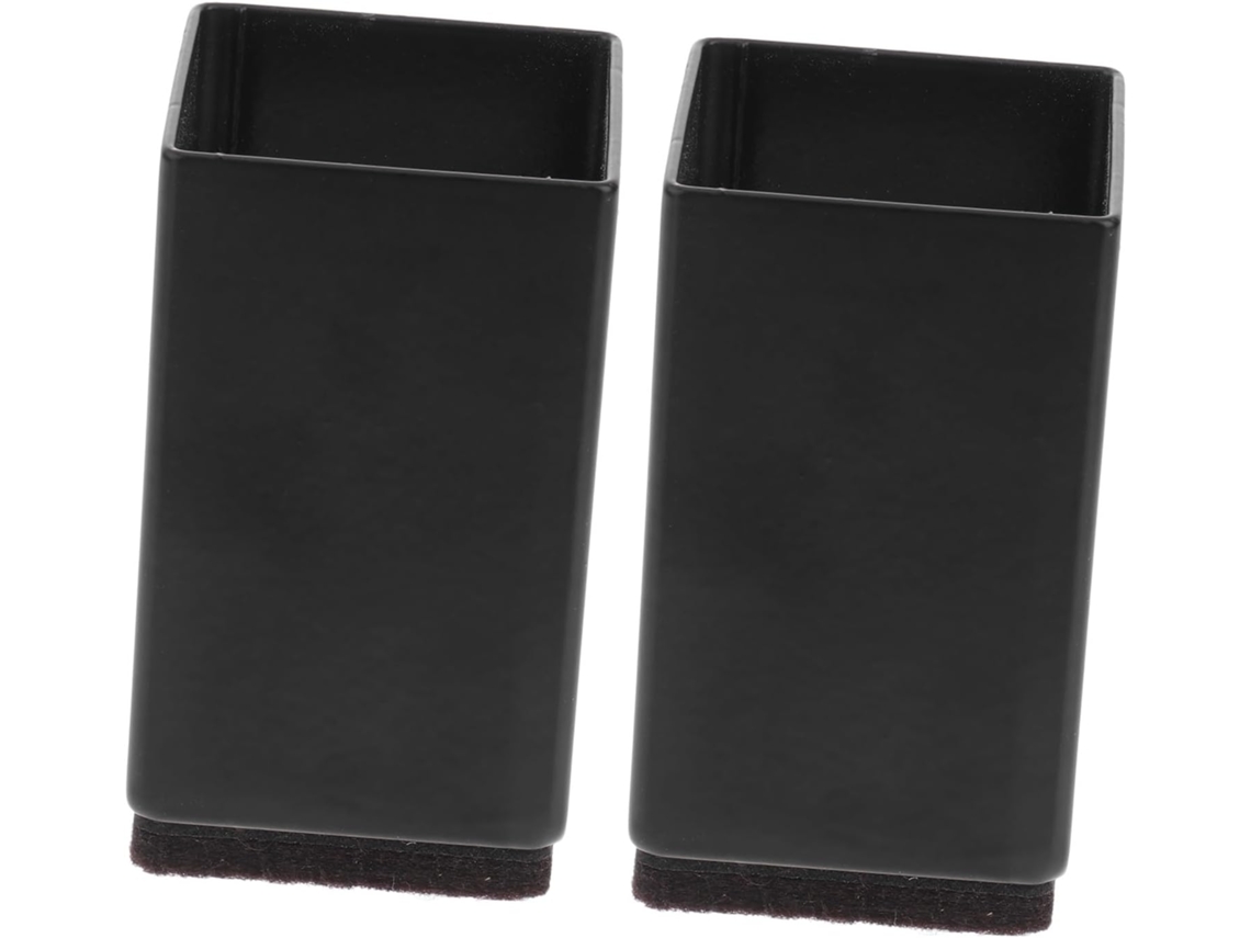 Protetores De Pés Para Mesa E Cadeira Sherchpry, 2 Peças, Aço Carbono Preto, Design Resistente À Abrasão E Anti Queda