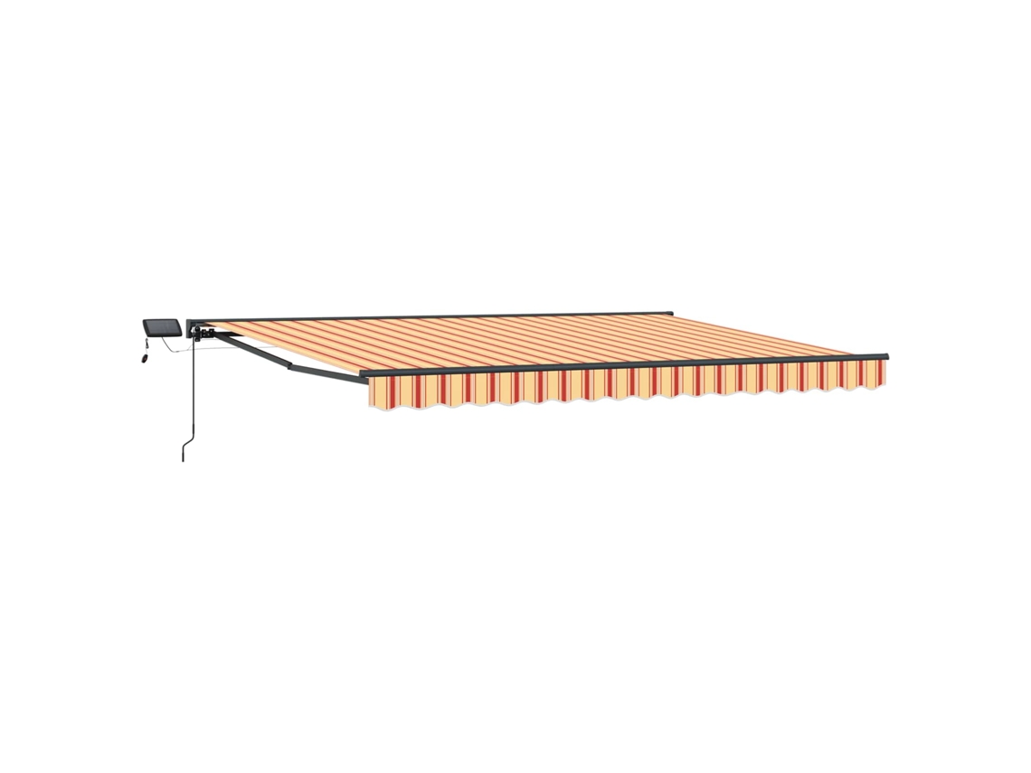 Estrutura de Toldo Manual com Leds Amarelo e Laranja 4 × 3,5 M VIDAXL