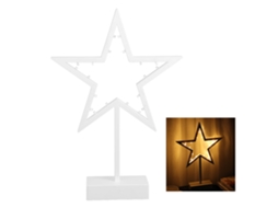 Lâmpada de Mesa Estrela LED Luz Noturna Decorativa Natal Presente Infantil Branco