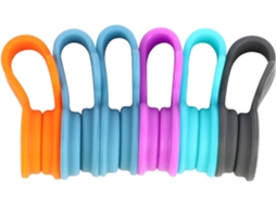 Organizadores Magnéticos, Suporte Prático Para Cabos De Fone De Ouvido, Conjunto Com 6 Unidades, Silicone Macio