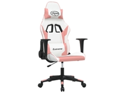 Cadeira de gaming VIDAXL Branco Couro Artificial (67x58x128 cm)