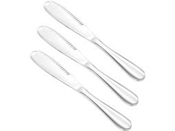 2026 cuchillo Esparcidor de Mantequilla de Acero Inoxidable Multifuncional 3 Piezas Prata