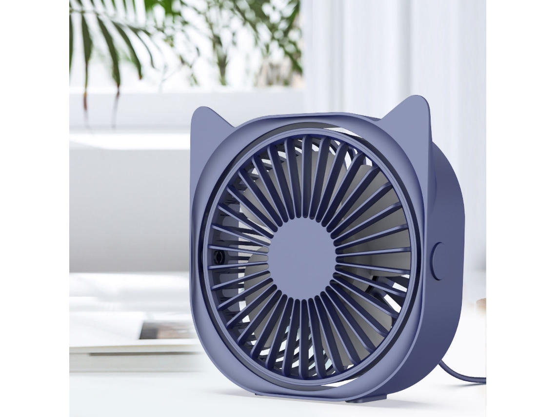 Ventilador Elétrico De Mesa Laxiscreed, Portátil, Silencioso, Mini Usb E Azul, Ideal Para Espaço Pequeno