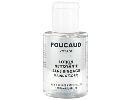 Loção de limpeza sem enxágue para viagem para mãos e corpo 50 ml FOUCAUD