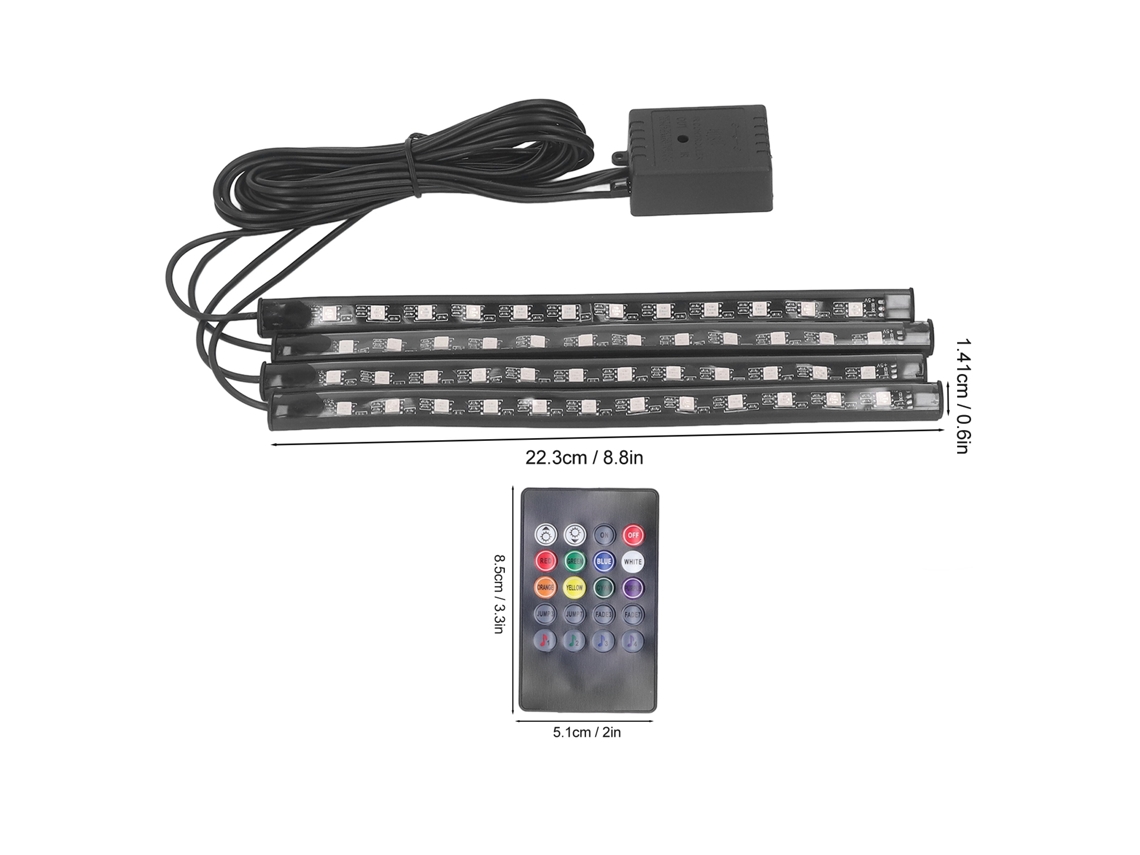 Laxiscreed Fita De Luz Led Rgb Com 8 Cores, Controle De Som E Efeitos De Ambiente
