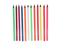 12 Lápices de Colores Neón 12 Colores Set Multifuncional para Dibujo Y Escuela Niños