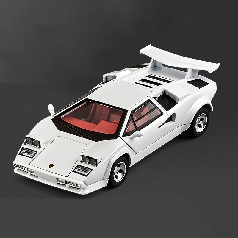 (branco) Miniatura De Carro Supercarro Em Liga Metálica, Escala 1:32, Com Efeitos De Som E Luz.