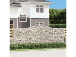 Vidaxl Cesto Gabião Arqueado 400x50x140/160 Cm Ferro Galvanizado