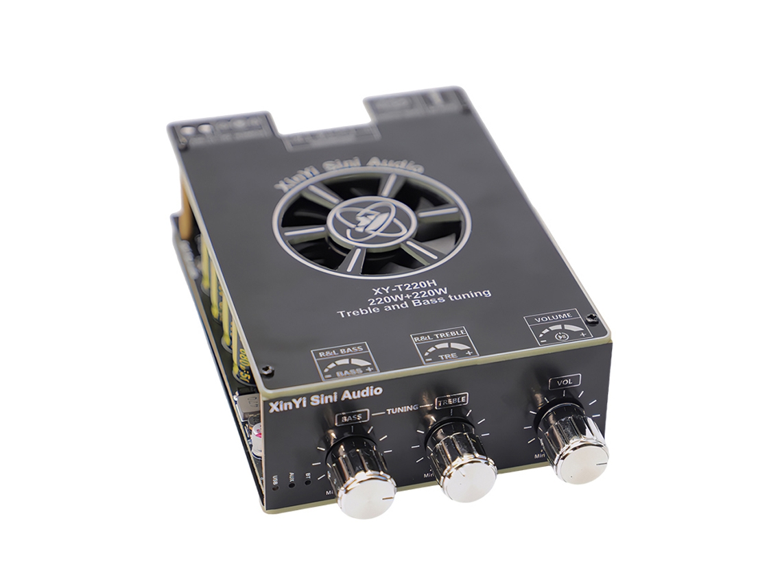 Amplificador de potência de áudio sem fio bt 5.2 220w+220w módulo portátil para alto-falantes subwoofer com MARCA