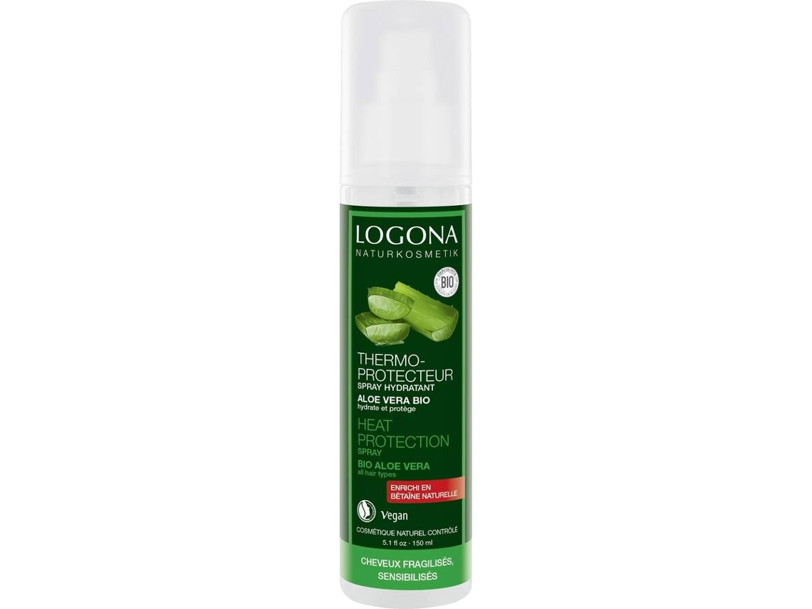 Spray para o Cabelo LOGONA Termo-Protetor Aloe Vera (150 ml)