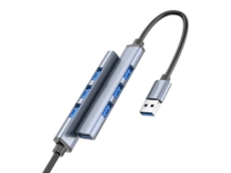 Yizhood USB C Docking Station de alta velocidade 4 portas Multi Tipo C para USB 2.0 para Macbook Pro Ipad Pro Xiaomi Lenovo USB Hub cinza