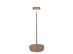 Candeeiro De Mesa Led De Bronze Mate, Recarregável E Regulável Com Bateria Que Dura Até 12 Horas Zafferano