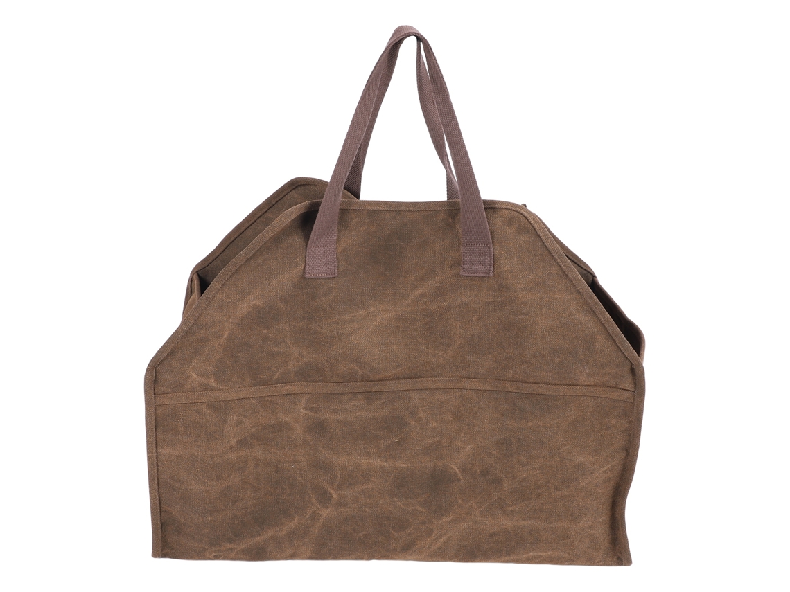 Bolsa de Lona para Lenha Grande Porta-toras Resistente para Lareira, Churrasco e Camping com S/MARCA