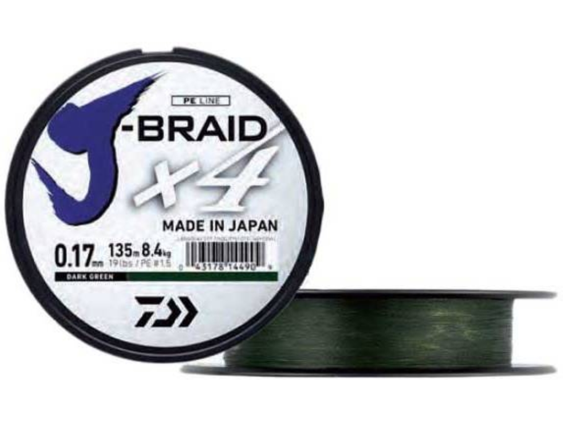 Linha de Pesca trançadas DAIWA J-braid 4 (0.210 mm - 0,20 mm)