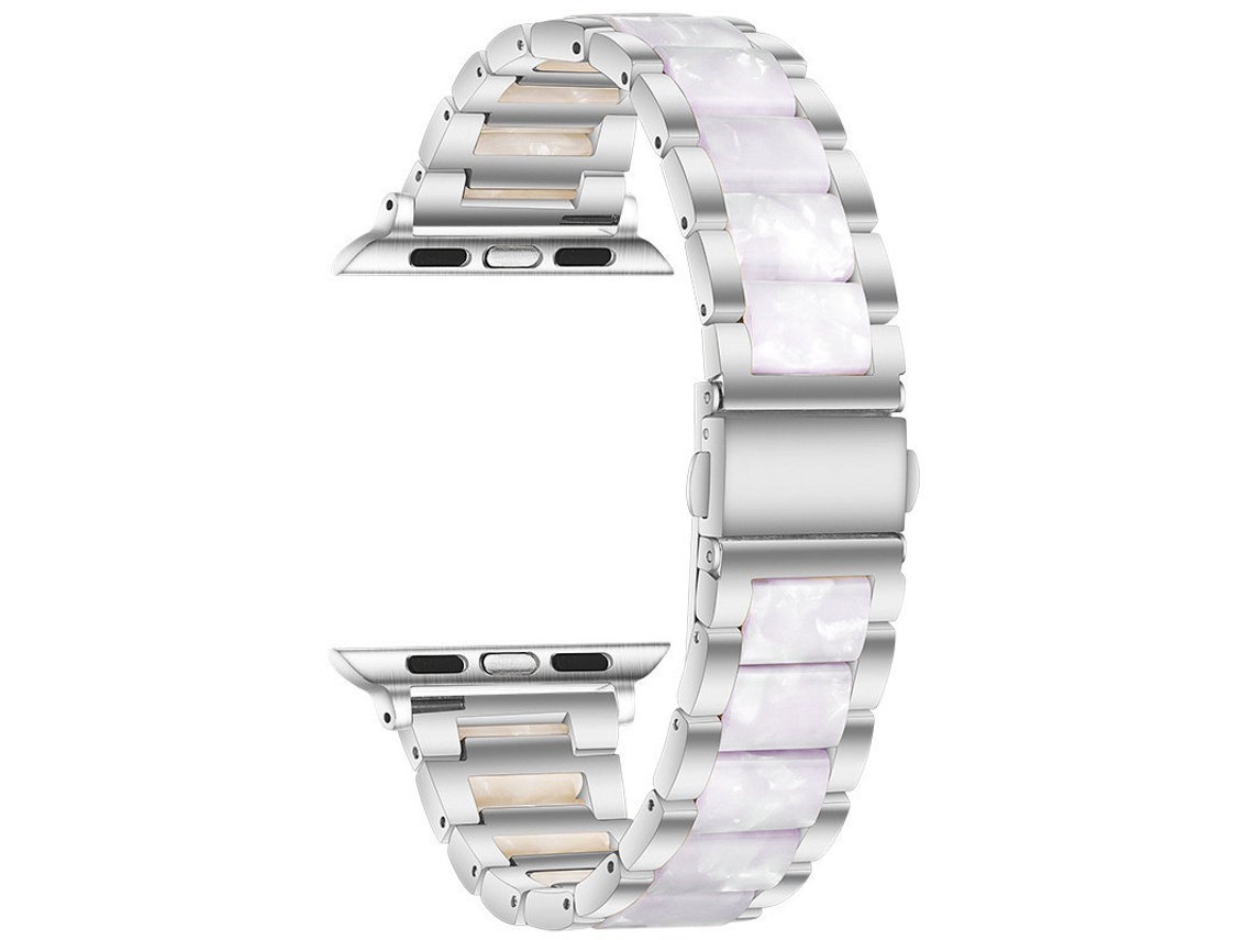 Compatível Com Apple Watch, Huawei Gt6, Xiaomi Band 10pro, Redmi, Iwatch, Pulseira De Liga Metálica E Resina, Prata Com