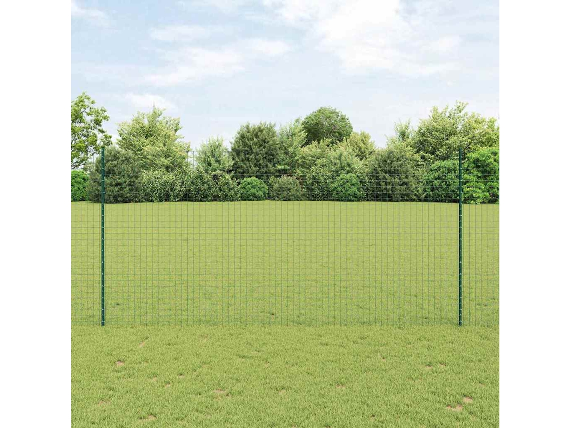 Vidaxl Poste De Cerca Embutido 11 Unid. Verde 200 Cm
