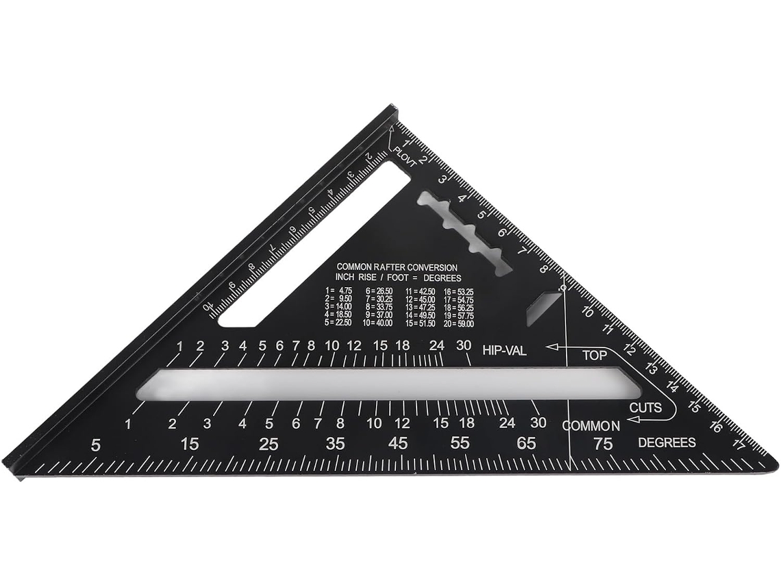 Régua Triangular De Liga Alumínio 7 Polegadas, Ferramenta De Medição Precisão Para Desenho E Engenharia, Durável E Leve